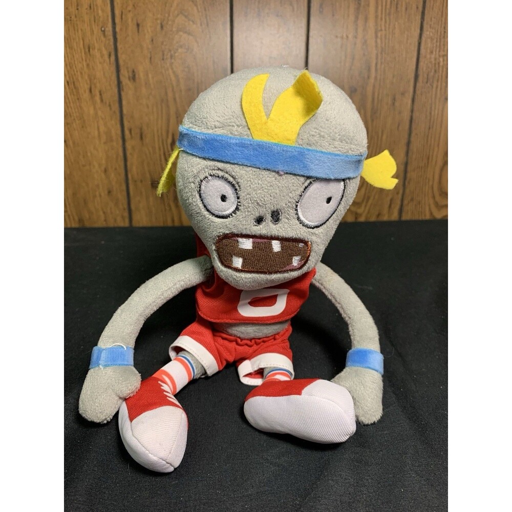 Plants Vs Zombies Pole Vaulting Zombie Plush Doll Brand New Smoke Free